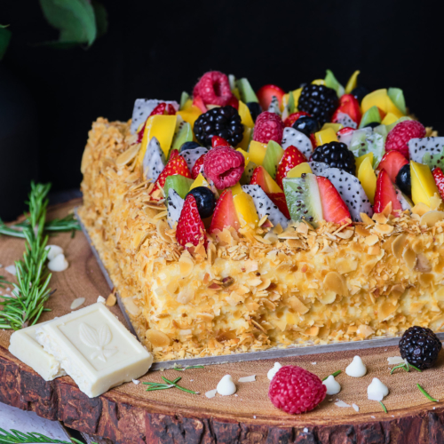 Vanilla Custard Fruit Cake