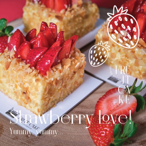 Strawberry Fruit Pastries (Minimum quantity is 8pcs)