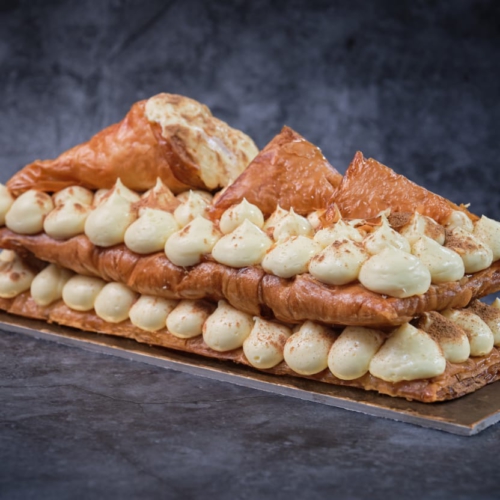 Trigono Panoramatos Tourta (Phyllo pastry with custard)